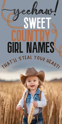 Looking for some cute baby girl name inspiration? Check out this list of rustic country girl names with meanings! Everything from cute country girl names to western girl names and everything in between. Cute baby girl names. Baby girl name ideas 2024. country baby names. rustic baby names. sweet country girl names. pretty girl names. beautiful baby girl names. good baby girl names. charming girl names. country names for females. cowgirl names. western names. country names. cool names. cute names