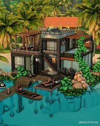 I built a cozy Container Eco House in Sulani, perfect for a sunny summer! I hope your Sims love this tropical, eco-friendly retreat!