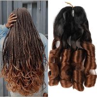 6 Pack Pre Stretched Bouncy Braiding Hair 22 Inch Loose Wavy Braiding Hair Pre Streched 75/Pack French Curls Synthetic Hair Extensions T30 22inch 6packs For Daily Party 8913032 2022 – $30.99