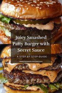 Discover the secret sauce that elevates this juicy smashed patty burger from ordinary to extraordinary! With a crispy exterior and a tender, flavorful interior, this burger is a must-try for any burger lover. Perfect for your next cookout!