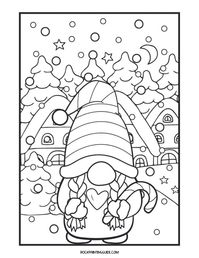 20 Cute Christmas Gnome Coloring Pages [FREE PRINTABLES] 5