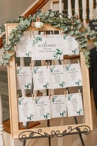 National Parks inspired seating chart | Vintage Romance Wedding at David's Country Inn