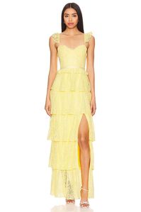 Tularosa MAXIKLEID CANTINI in Yellow | REVOLVE