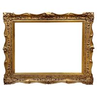 A Nineteenth Century European gilt and gesso mirror carved in the Neoclassical style having festoons of C scrolls upon a diapered ground and beading. Attribution Jean Cherin.