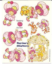 Vintage Kenner Strawberry Shortcake Raspberry Tart Sticker Sheet