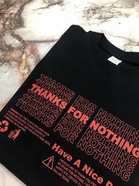 Thanks For Nothing Black Long Sleeve Deadstock New 100% Cotton. Shop from a range of different white t shirts at Very Rare Shop. Fast Free Shipping. Shop Now