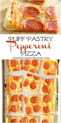 Puff Pastry Pepperoni Pizza | The Bitter Side of Sweet #pizza #puffpastry