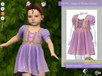 The Sims Resource - Elegant Flower Dress- Toddler