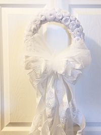 boho wreath; bridal shower decorations; wedding door wreath; bride tribe; bohemian bride; wedding arch decor; wedding door hanger; white tulle roses; barn wedding; hen party decor; bridal tulle fabric; aisle decor; church wedding; front porch decor; custom bride gift; boho bride; farmhouse wedding; white wreath; barn wedding decor; shabby chic bridal theme; engagement party; wedding shower #bridal