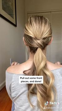 Hairstyle tutorial video, fancy ponytail, ponytail updo