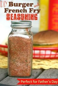 DIY Burger and French Fry Seasoning  - FamilyFreshMeals.com -Perfect for Father's Day