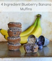 Today I'm sharing my tips on immune support and living the best life. Check out these 4 Ingredient Blueberry Banana Muffins. Made with wholesome ingredients, they are sure to be a hit! #24HourEsterC #ad