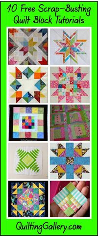 10 FREE Scrap-Busting Quilt Block Tutorials - Quilting Gallery