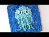 Crochet Jellyfish - Under the Sea CAL Square 3 - Repeat Crafter Me