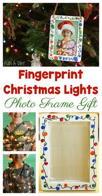 This Fingerprint Christmas Lights Photo Frame Makes the Best Gift