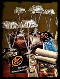 hunger games decorations | Hunger Games Silver Parachute Party Favor | Party Ideas