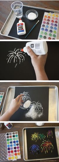 Firework Salt Painting