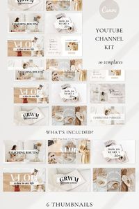 Get your YouTube channel started with this beautiful beige branding kit! Includes 10+ customizable templates, perfect for creating professional videos, thumbnails, and more. #youtubebranding #youtubechannel . #Yt_Thumbnail_Background #Scale_Background #Thumbnails_For_Youtube #Youtube_Branding_Kit