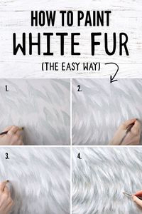 This is the easiest way to paint white fur with acrylic paints. A great art tutorial for both beginner and experienced artists. Learn how to paint detailed and realistic white fur!