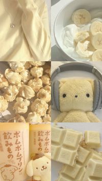 Yellow aesthetic soft cute collage phone wallpaper ⋆｡🍦˚ ✧ ˚🥞 ༘ ⋆｡🍪˚ ༘