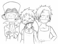 sabo x monkey d. luffy x portgas d. ace