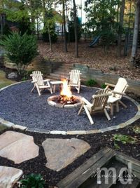 fire-pit slate chips ground cover