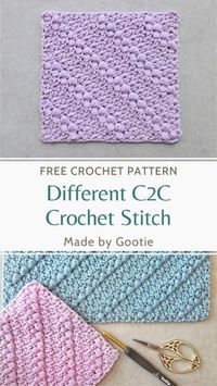 Easy Crochet Dishcloth Pattern: Braided Beans C2C Dishcloth - Made by Gootie