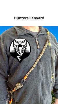 The COBRA is a hunter's lanyard that will carry small game (squirrels, for example) on 8 loops that are located at the hip, plus keep your game call handy with the two loops that are in front. Check out the handy clip that allows you to take the lanyard off without having to lift your game over your head! Convenience and ergonomics are built right into this hunter's lanyard. Made from quality 550 paracord.