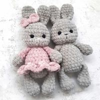 Crochet plush bunny amigurumi