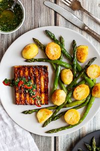 A perfect tofu steak is a flavorful and satisfying dish that is crispy on the outside and moist on the inside. It is seasoned with a spicy, smoked steak marinade and grilled to perfection, resulting