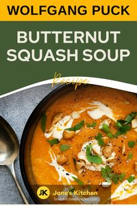 Blending the roasted butternut squash until it's silky smooth is my favorite part of this Wolfgang Puck Butternut Squash Soup. The creamy texture and rich flavor make it a comforting bowl of goodness. Perfect for chilly evenings! #WolfgangPuckButternutSquashSoup #WolfgangPuck #ButternutSquashSoup