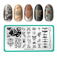 There’s a new sheriff in town! This wild west-themed stamping plate was first featured in our August 2021 Mani x Me Box. Show off your manicure with layered lassos, cowgirl expressions, and gorgeous western textures. COWGIRL UP: Spoil yourself rotten with these sweet and deadly desserts. ENDLESS CREATIVITY: The nail art possibilities are endless with just one nail stamping plate and your favorite polishes! EASIER THAN EVER: Stamping is simple! Just scrape, stamp, and swoon your way to a beautifu