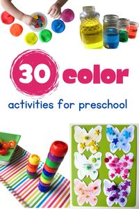 Sitting your kids down and getting them to memorize color names won’t offer them the opportunity to sort the same way a hands on activity will so have fun and the learning will happen. Have fun with these 30 fun hands on ways to teach preschoolers about colors!