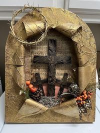 Official Mod Podge Group | Just finished The Old Rugged Cross busted canvas, getting ready for a fall festival at a Lutheran Church in Little Rock so I thought this would be ver... | Facebook