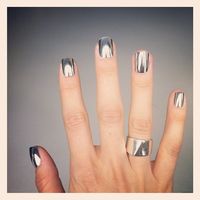 Minx silver chrome nails