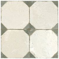 Capturing the appearance of a patterned look, our Kings Yard Ceramic Floor and Wall Tile provides decorative appeal that adapts to a variety of stylistic contexts, making it a great choice for your space. With its semi-vitreous features, this square tile is an ideal selection for indoor installations, including bathrooms, backsplashes, showers, hallways, entryways and fireplace facades. This tile is a perfect choice on its own or paired with other products in the Kings Yard Collection. Tile is t