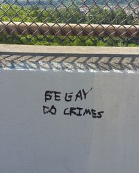 queergraffiti: “ pghgraffiti: “Be gay Do crimes ” Pittsburgh, Pennsylvania, USA ”