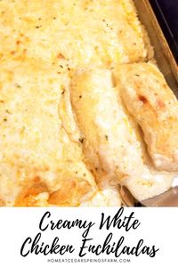 White Chicken Enchiladas - Home at Cedar Springs Farm