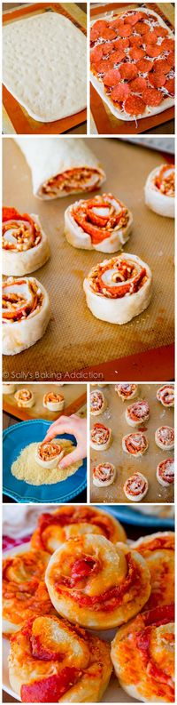 Homemade Pepperoni Pizza Rolls. Such a fun, easy way to enjoy pizza! They're always a hit.