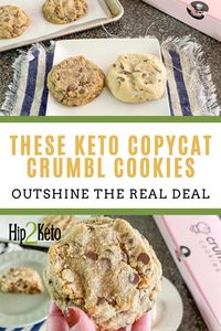 Our copycat Crumbl cookies recipe outshines the real deal! Make your own sugar-free Crumbl cookies at home with this delicious copycat recipe. Enjoy these giant melt-in-your-mouth cookies even on a keto diet!