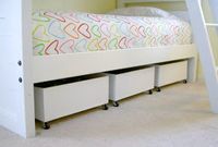 DIY under bed storage- love this idea. I'm using this in all of the bedrooms!