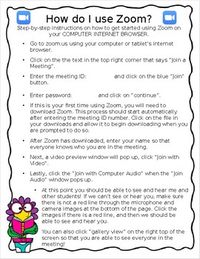 Distance Learning - Zoom Meeting Information... by Klooster's Kinders | Teachers Pay Teachers