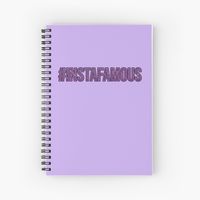 #instafamous purple hashtag design glitter lettering spiral notebook in lavender colors. Great social media gifts for #instagram lovers and influencer. Funny, cool and cute, trendy and girly internet style accessories and home decor.