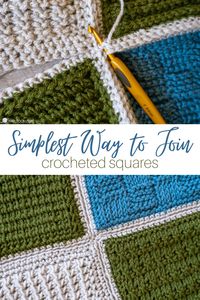 Whether you're making a stitch sampler blanket or a granny square cardigan, this tutorial for joining crochet squares is the easiest to use!