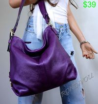 Gorgeous Coach Purple Grape Leather Shoulder Crossbody Hobo Tote Bag Purse | eBay