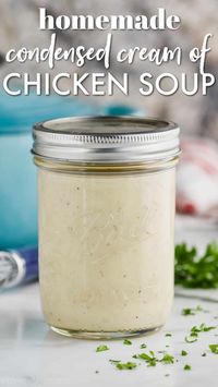 Make this Homemade Condensed Cream of Chicken Soup to replace that can from the grocery store. If you want a completely from scratch dinner, this recipe will replace that can with the exact same amount.