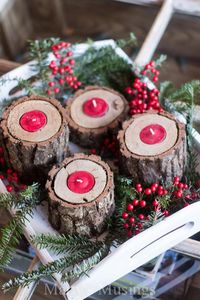 Decorative and beautiful, rustic wood candle holders are easy to make and are perfect for fall, Christmas and weddings or special events.