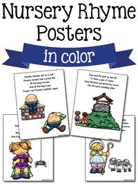 Nursery Rhyme Printables - PreKinders Preschool Activities