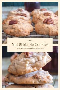 Maple cookies are an easy cookie recipe made with maple syrup and chopped nuts. They're soft and chewy, the best cookie for the fall and holiday season. You can make a batch to enjoy right away or freeze them to enjoy later.