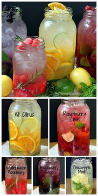 truebluemeandyou: DIY Naturally Flavored Water Recipes from The Yummy Life.